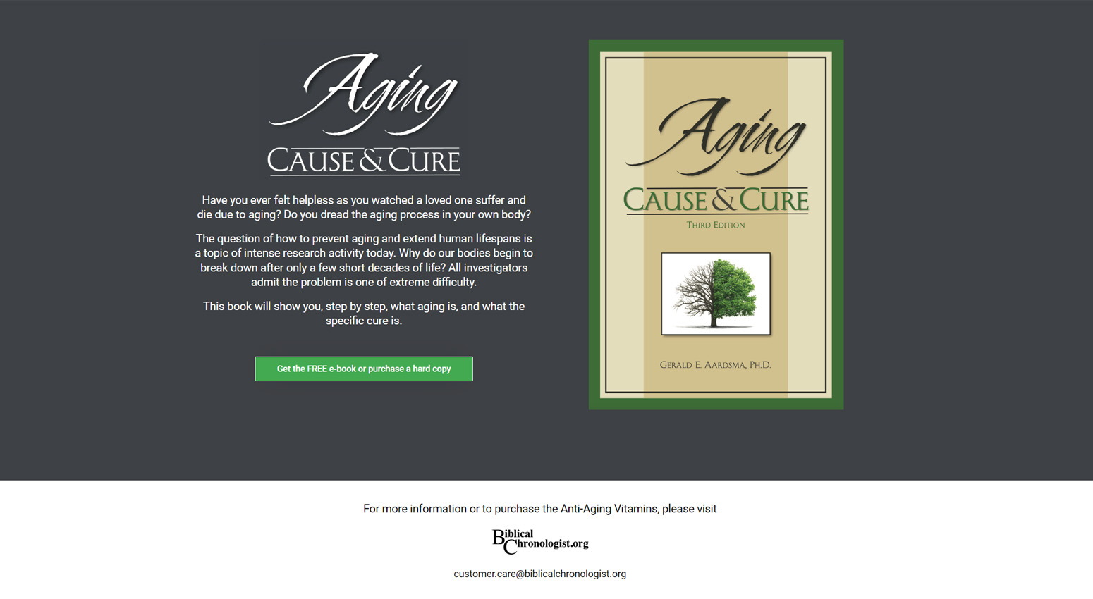 Aging Cause and Cure Demo